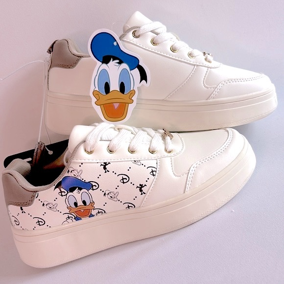 🆕 Disney Donald Duck Women’s Ltd Edition Luxury-Style Sneakers w/Gold Accents - Picture 11 of 11